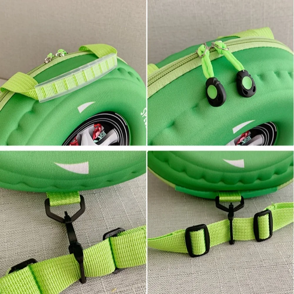 Colorful Tyre Shaped Children's Schoolbag 3D Cartoon Large Capacity Kindergarten Shoulder Bag Kawaii EVA Wheel Backpack
