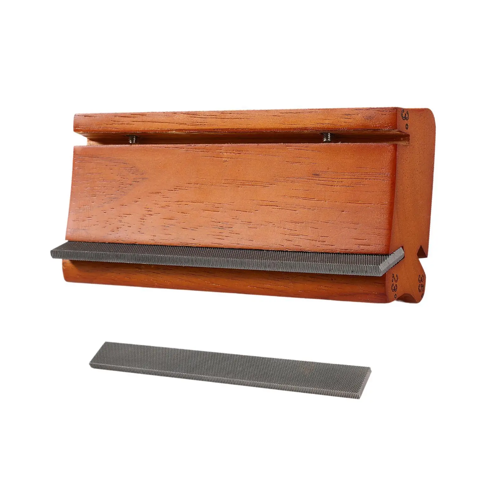 Brown Wood Metal Fret End Beveling File Fret Board Shaping Tool Fret Polishing Kit for Electric Guitar Bass Ukulele Luthier view 2