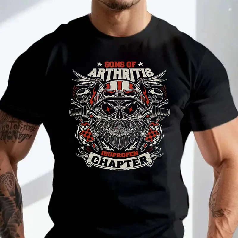 

Sons Of Arthritis Funny Biker Motorcycle Mens T-Shirt 100% Cotton O-Neck T Shirt Short Sleeve Casual Mens Tshirt