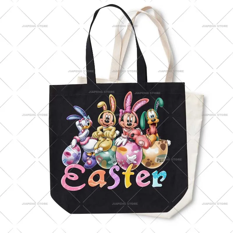 Disney Easter Minnie Thermal Transfer Sticker Iron on Transfers For Kids Clothes Fashion Mickey Mouse Printed Patches On Clothes