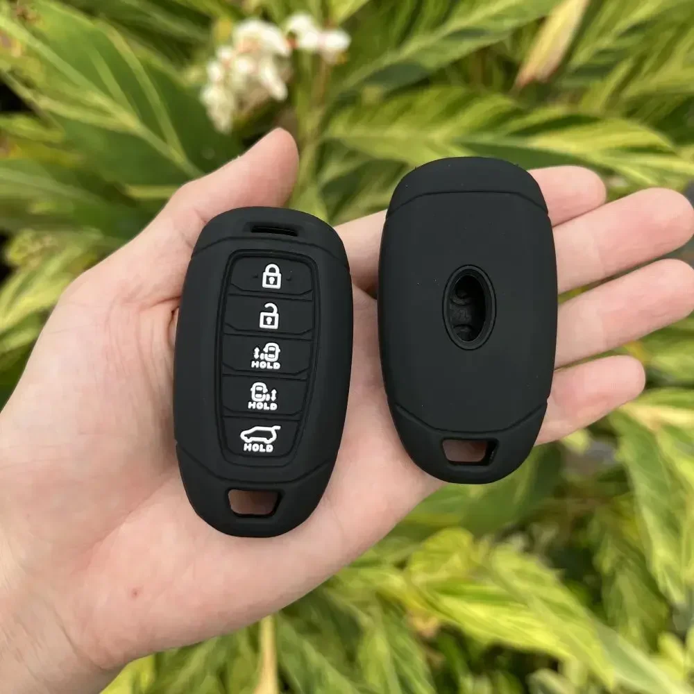 For Hyundai CUSTO 2021 2022 Smart Keyless Go Remote 4 5 Buttons Silicone Car Fob Key Cover Case Protector Keychain Accessories