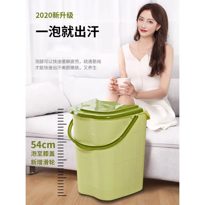 Foot soaking bucket, high and deep for calves, household massage, foot bath bucket, knee insulation