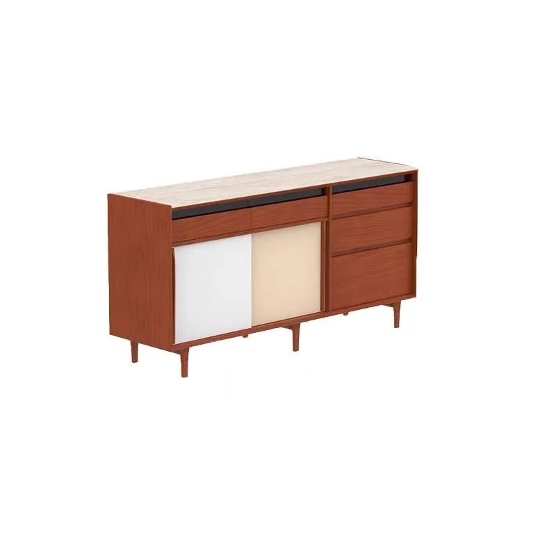 

solid wood storage integrated locker against the wall retro kitchen small apartment tea restaurant household board edge