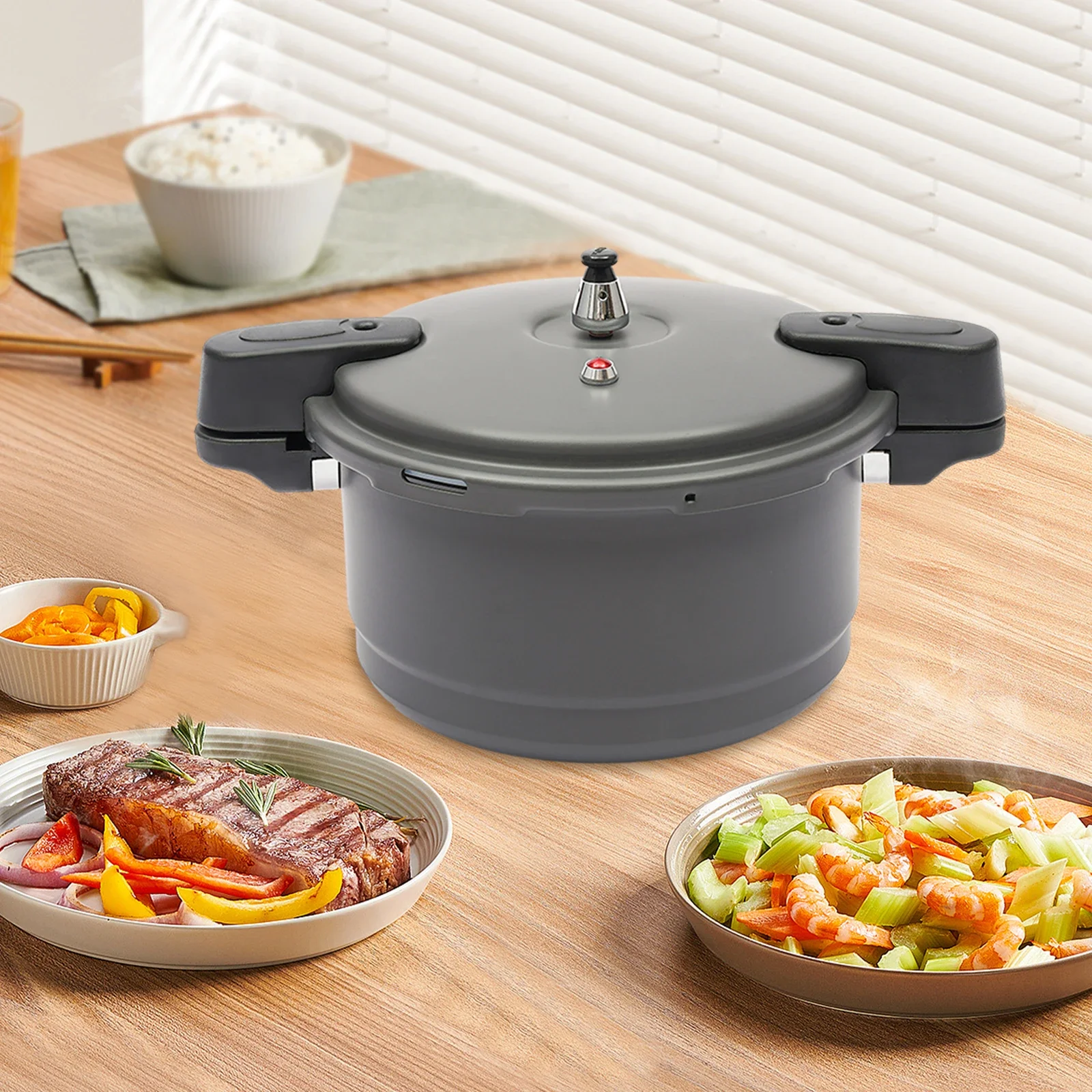 

Скороварка Bymaocar 9,5 л из алюминиевого сплава с пружинным клапаном и защитным устройством, а также защитой от перелива для газовых/электрических плит