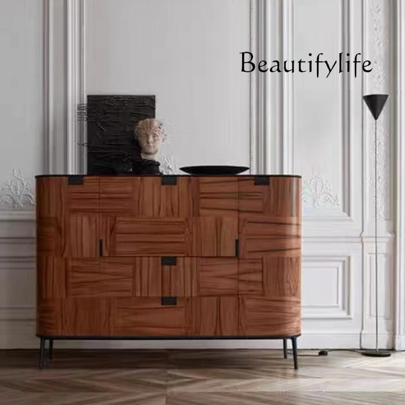 ยุคกลางSimpleไม้ด้านข้างตู้เก็บห้องนั่งเล่นยุโรปหรูหราอิตาเลี่ยนMinimalist Designer