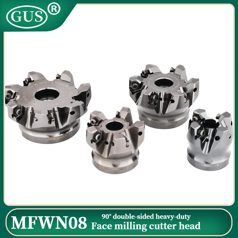 MFWN08 50 63 80 100mm 90 °   BT FMB ツールホルダーと一致する WNMU080608 インサート用両面ヘビーデューティフェイスフライスカッターヘッド