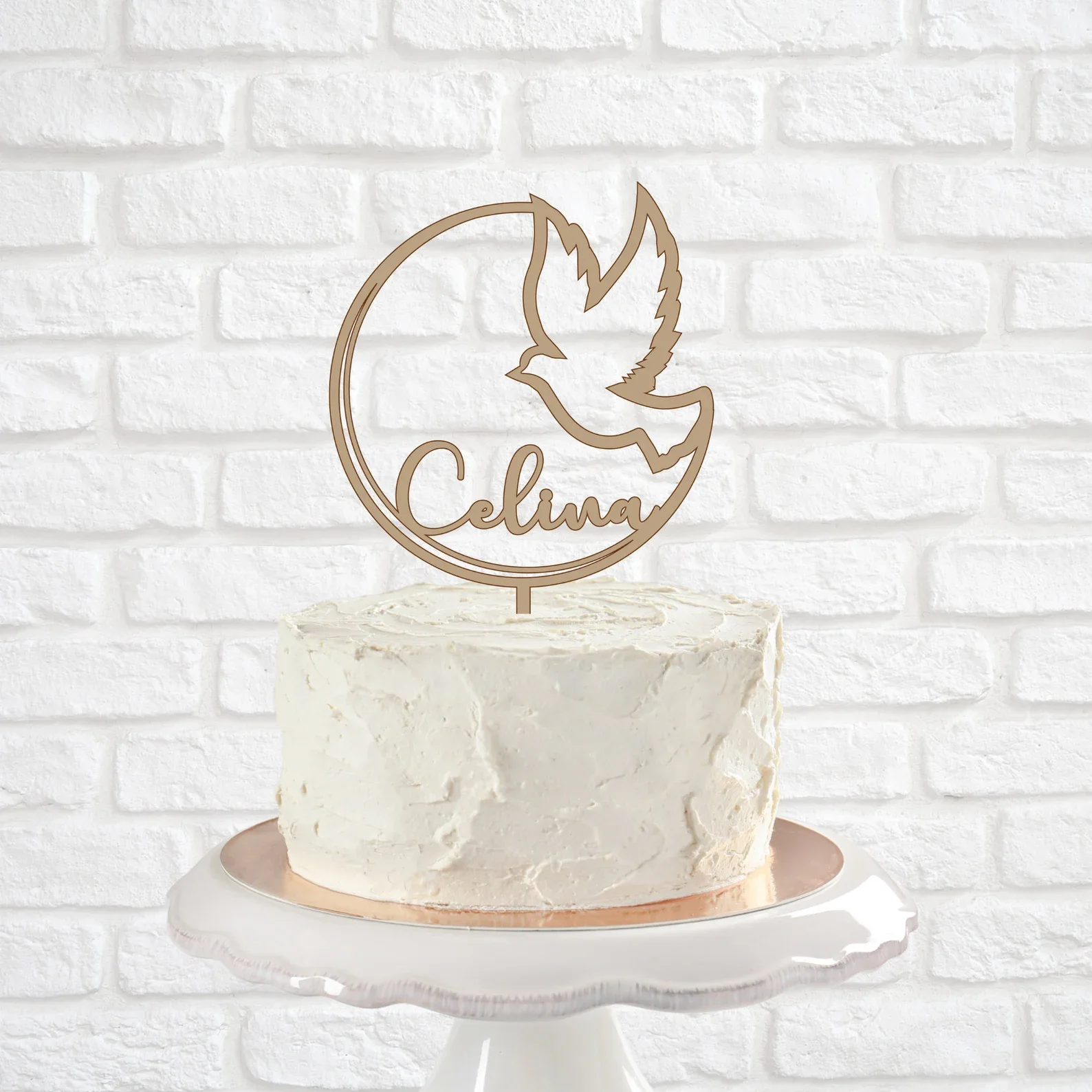 

Baptism personalized cake topper,Custom Name Cake Topper Christening First Holy Communion Confirmation Rustic Cake Decor