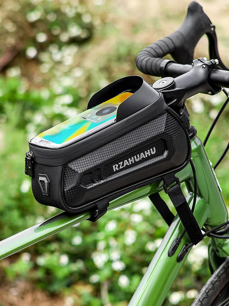 AliExpress Bicycle Top Tube Bag Waterproof Hard Casing Bike Bag Bike Phone Mount Pouch for Phones 4.7-7.2 Inch