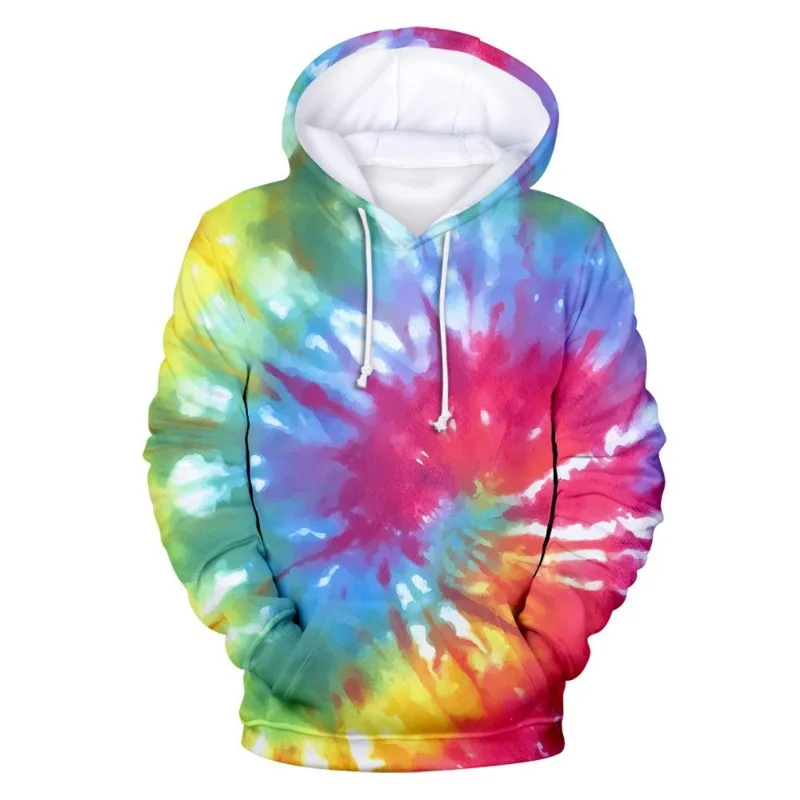 

Funny Trippy Tie Dye 3d Hoodies Fashionable Casual Funny Hoodie Men's Street Hip-hop Sports Hoodie Long Sleeves Treetwear Tops