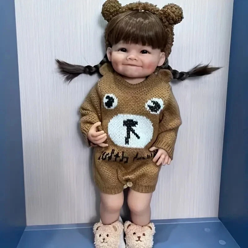 Levensechte herboren pop – 55 cm badbare realistische babypop, meisje