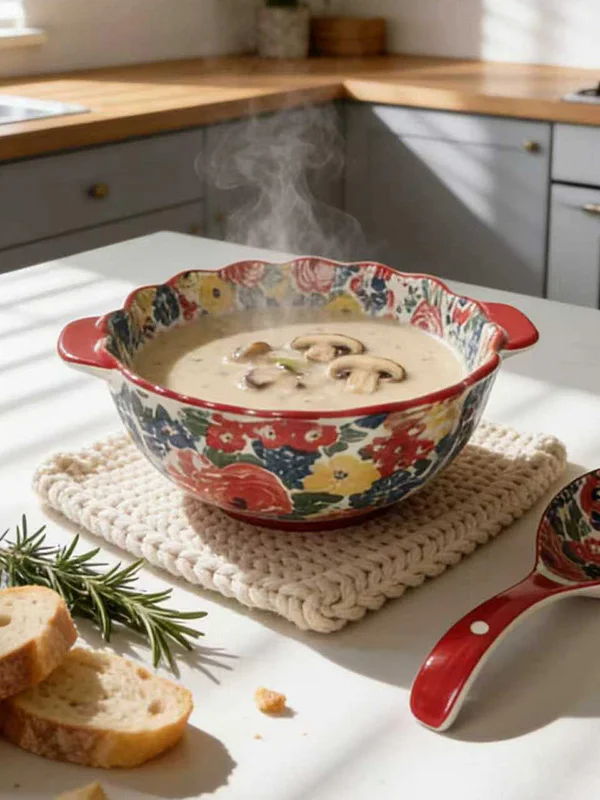 Ele European Sle Cerc Soup Bowl with Dual Ears Food ade Glaze under Color for Home Use Instant Noodles Bowl Comes ...