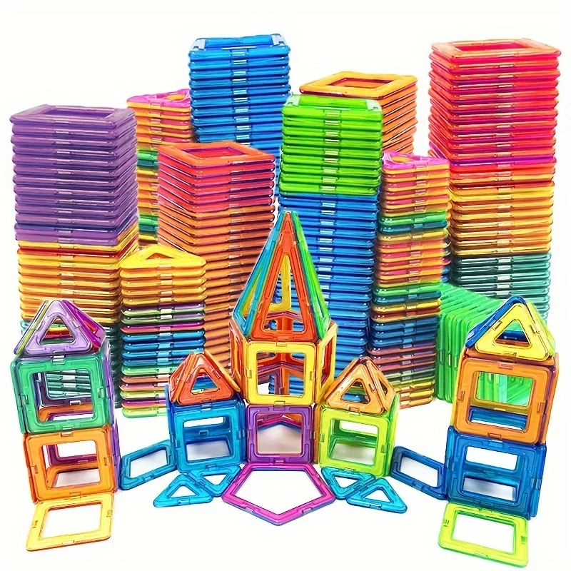 Magnetic Building Blocks DIY Magnets Toys, Big Size STEM Construction Set Toys, Learning Educational Magnet Toys, Random Colors