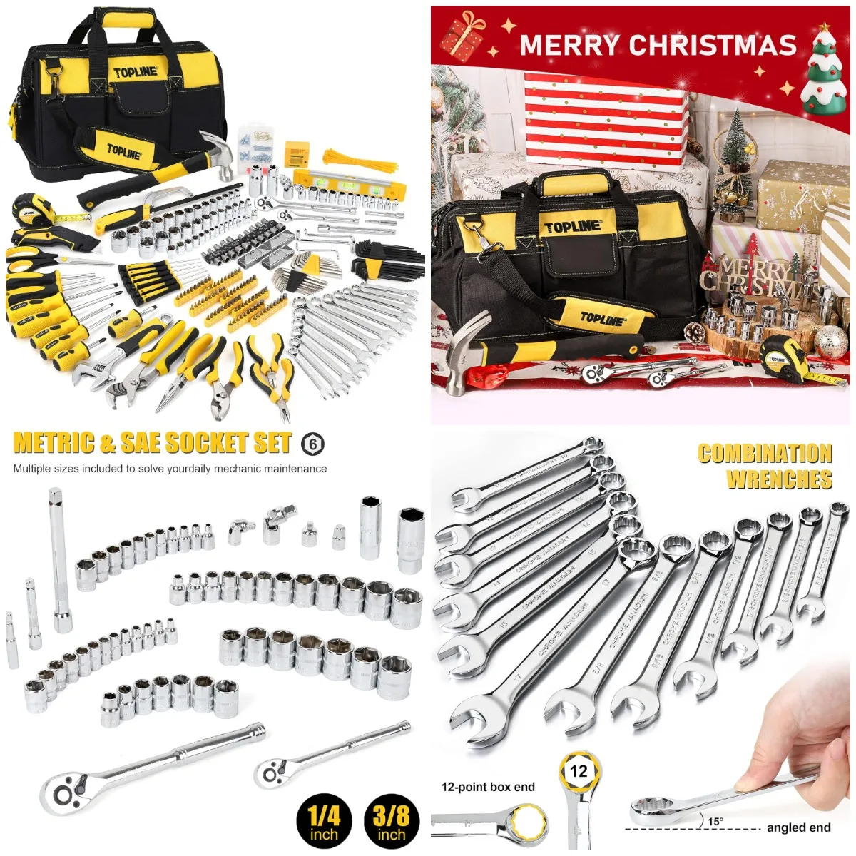 

Домашний набор инструментов из 467 предметов, сверхмощная сумка для инструментов 16 дюймов, необходимые инструменты для мужчин, общее обслуживание