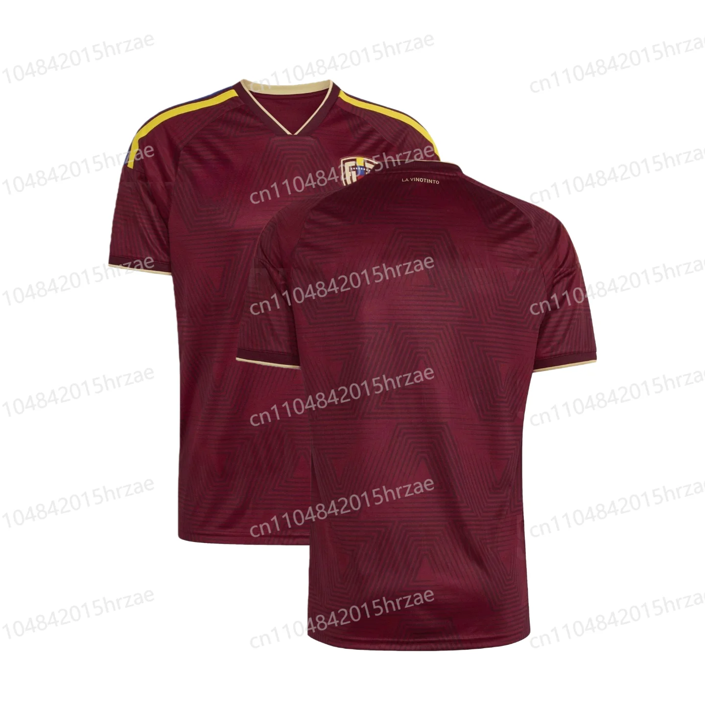 25/26 جديد فنزويلا نمط الكبار الأطفال عادية تي شيرت رياضي طقم المنزل كرة القدم جيرسي تنفس قصيرة الأكمام كرة القدم