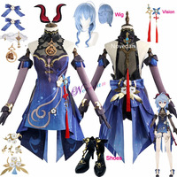 XT8Twilight Blossom Ganyu Cosplay Costume Genshin Gan Yu Lantern Rite Uniform Shoes Wig Anime Impact Costume Women Game OutXT6@!