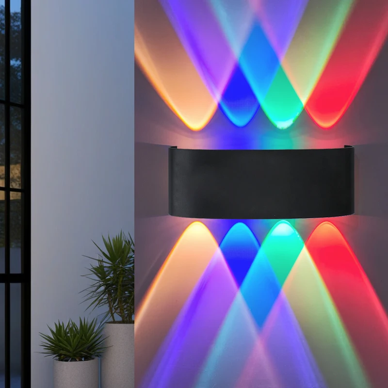 Modern Home 85-265V Up and Down Lighting LED Wall Lamp for Indoor Living Room Dining Room Corridor and Hallway RGB Wall Light