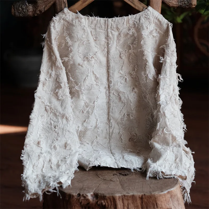 High Quality Cotton Linen Casual T-shirts New 2024 Autumn Vintage Style O-neck Batwing Sleeve Loose Female Tops Tees M118