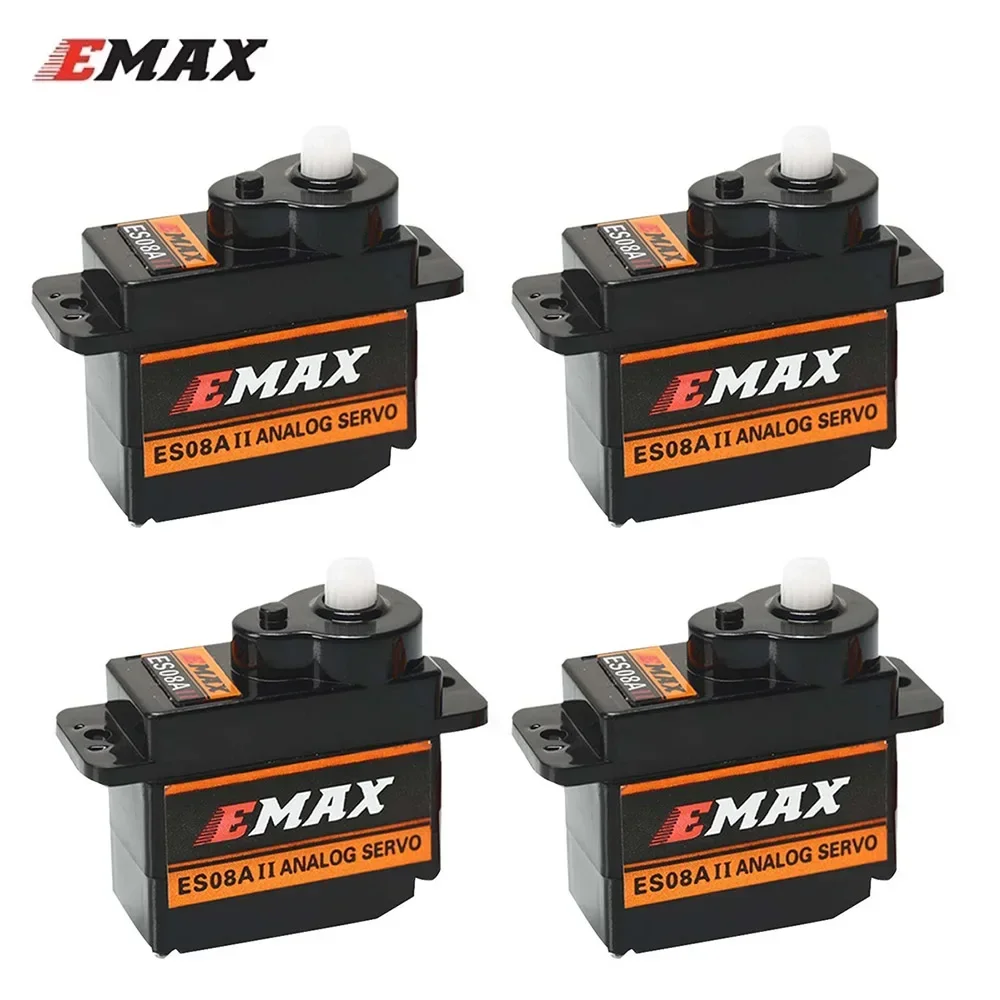 EMAX ES08A II Mini engranaje de plástico, Servo analógico de 9g, 1,8 kg-seg, para modelos RC y Robot de ala fija, avión y helicóptero