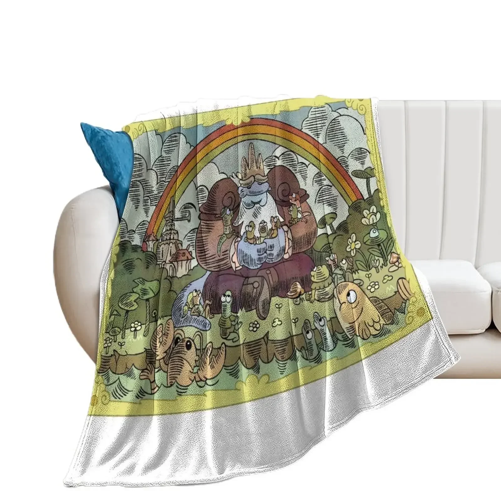 King Andrias Mural Throw Blanket for winter Soft Big funny gift Polar Blankets