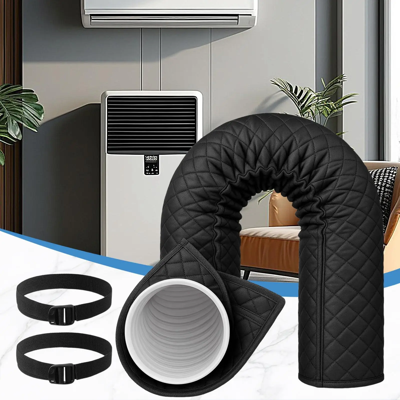 

Портативная изоляционная втулка для шланга переменного тока, 59 дюймов, портативная изоляция переменного тока, ткань Оксфорд, сверхпрочные запасные части для наружного автомобиля