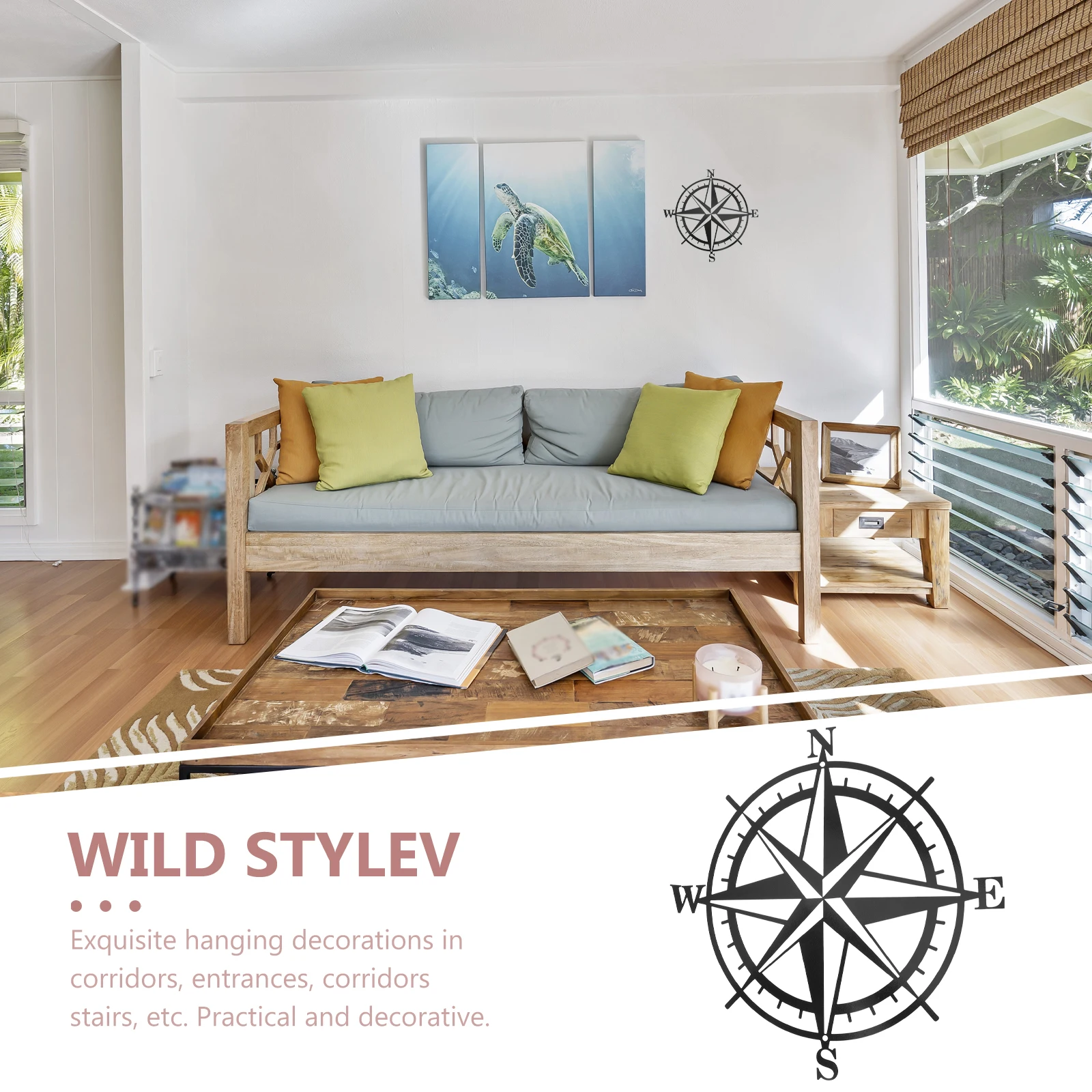 

Hanging Decor Iron Art Craft Home Wall Pendant Unique Scene Ornament Living Room Home Hanging Adorn Door Adorn