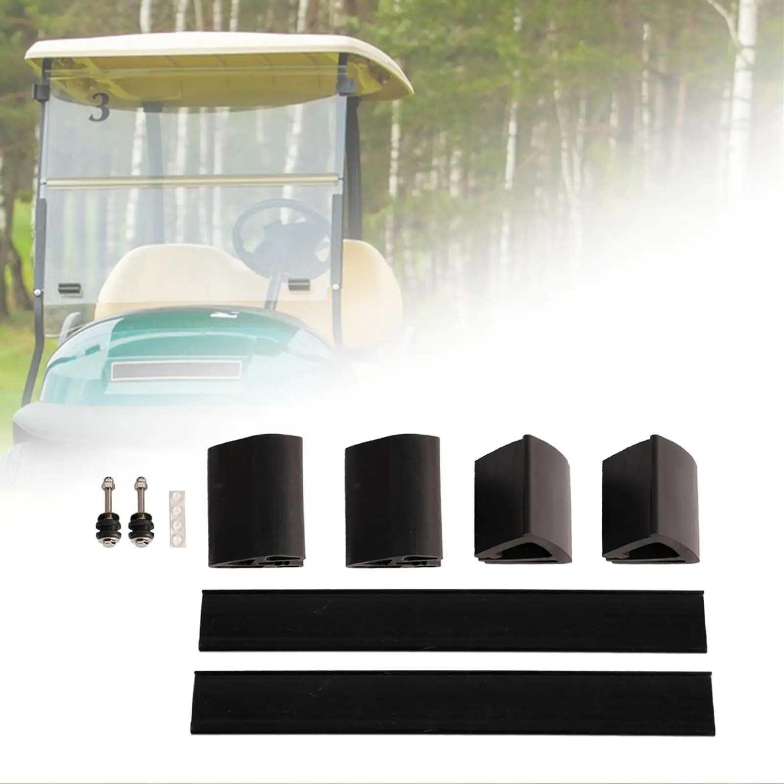 Golf wagen Windschutz scheiben clips Kits robuste Windschutzscheiben-Halte clips Windschutzscheiben-Boden clips für Sport Outdoor Club Car Travel