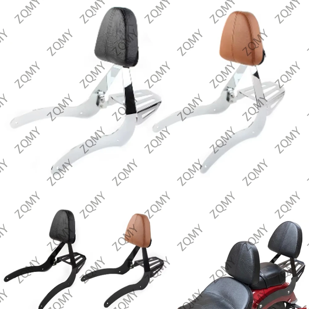 Motorcyclce Rear Passenger Backrest Pad Sissy Bar W/ Mouting Spools For Indian 2019-2020 For Scout 2015 2016 2017 2018 2019 2020