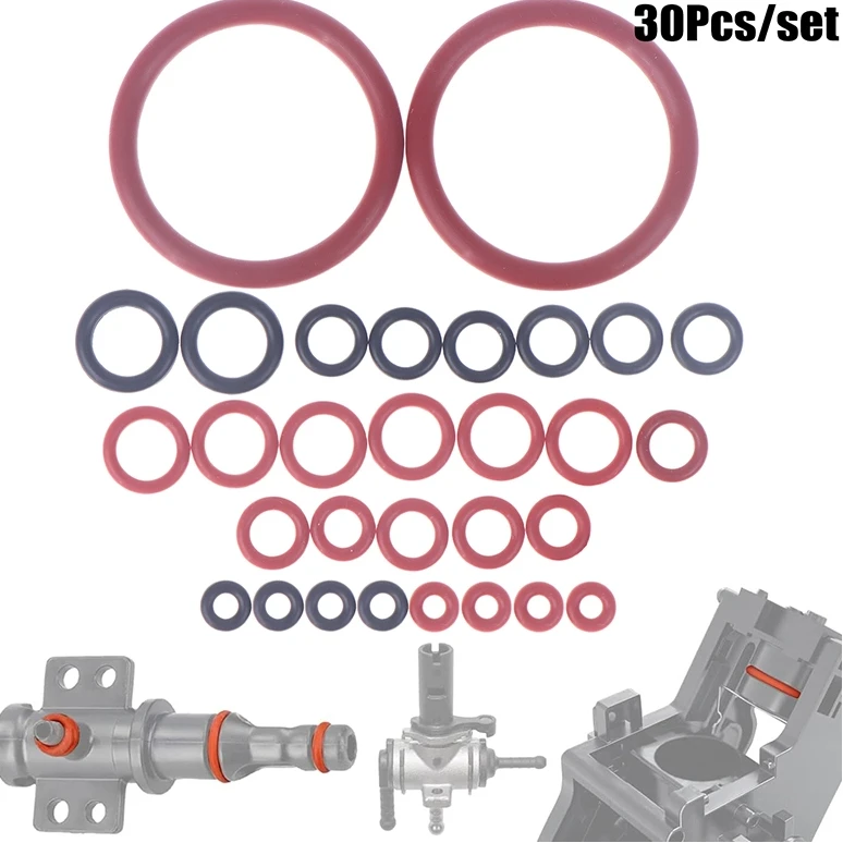 30Pcs O-Ring Seal Kit Silicone Gasket For Saeco Coffee Machine Brewing Group Spout Connector Sealing Rings Accessories