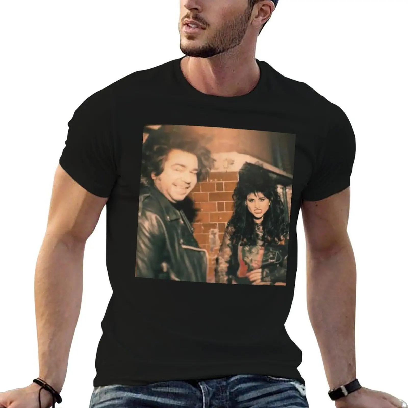 

Laszlo & Nadja in the 80s Classic T-Shirt t shirt for man t shirts for man graphic vintage men t shirt cotton 100% T-shirt
