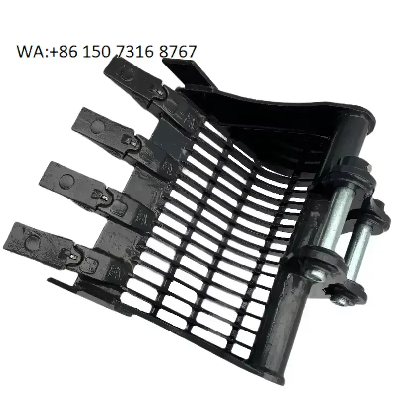 Screen Bucket for Small Excavator Earth-rock Separation Alloy Steel with Pump & Gear 500mm