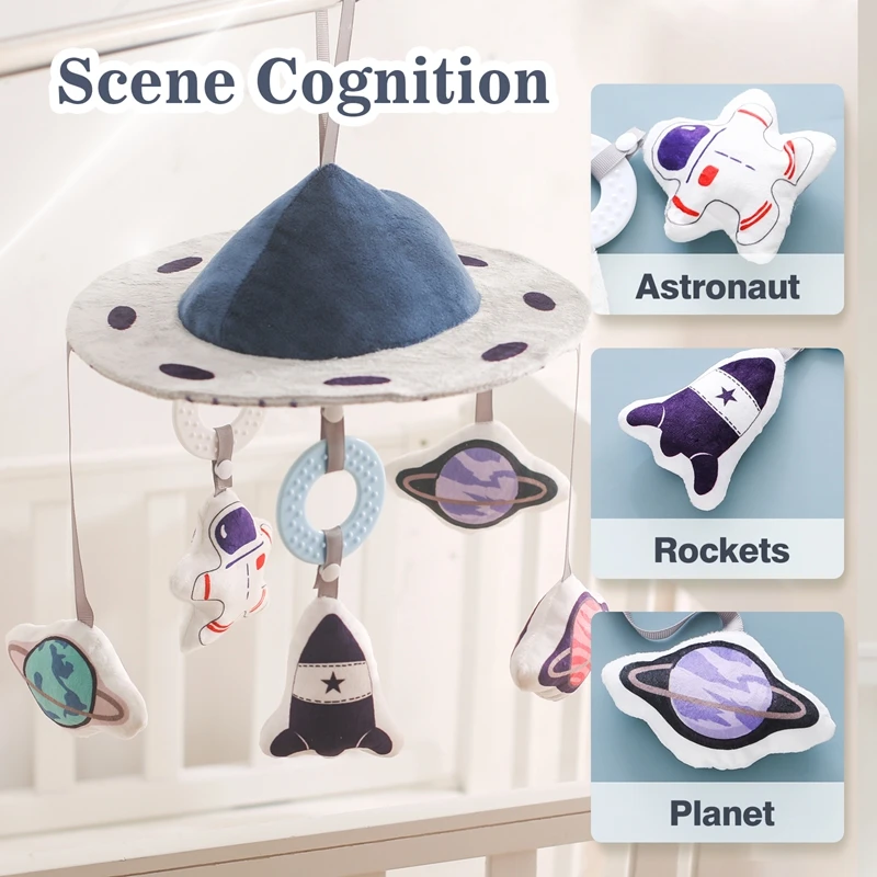 Boîte à musique AstronsomStarry Sky pour bébé, cloche de lit mobile, jouets CPull pour nouveau-né de 0 à 6 mois, cadeaux pour bébé