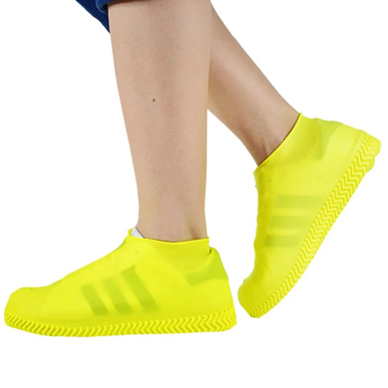 Silicone anti-rain shoe cover outdoor non-slip anti-fouling wear-resistant thickened rain shoe cover for men and women