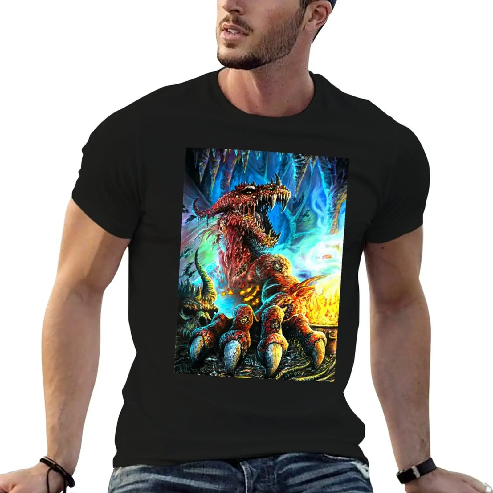 Red Dragon Lord Rummon Reanimated T-Shirt Fashion Casual Short Sleeve Top