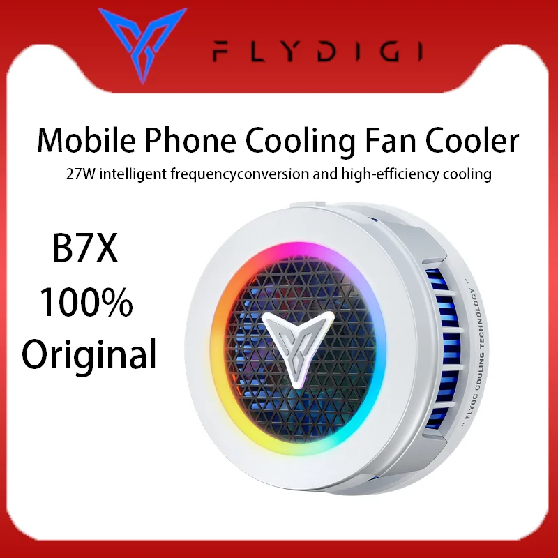 Flydigi B7X Mobile Phone Cooling Fan Cooler Radiator Overclocking Cooling (OC) Mode higher to 27 30W Support MagSafe for cooling