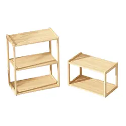 Wooden Storage Rack Desktop Women Home Kitchen Seasoning Rack Desk Bookshelf