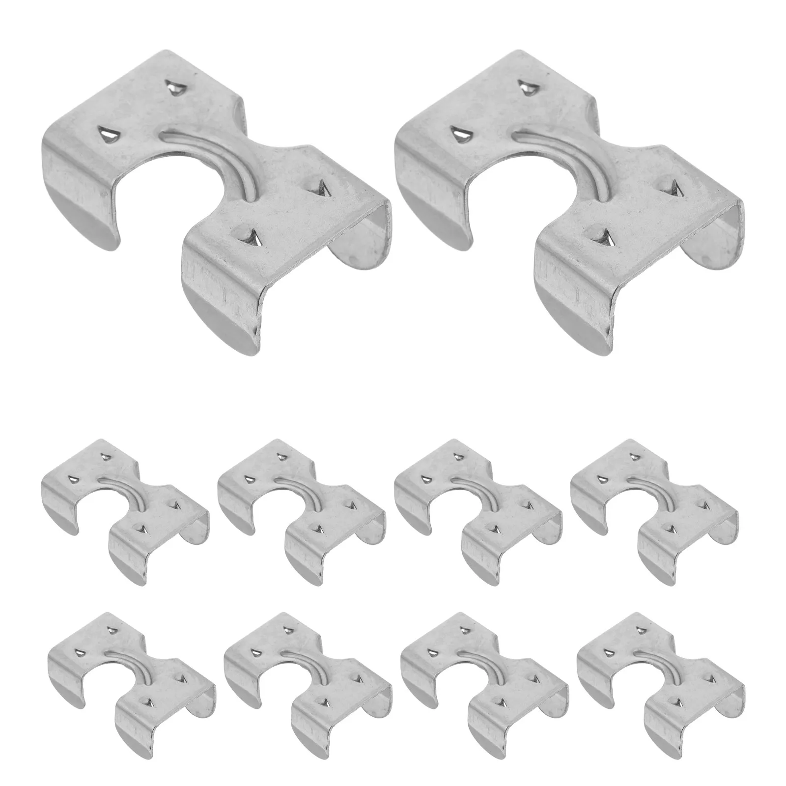 10Pcs Heavy Duty Double Rope Clamps Stainless Steel Wire Rope Clips Fits 10Mm 12Mm Cable Outdoor Marine Use Heavy Duty Clips