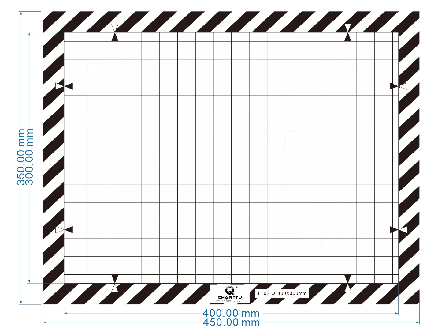 400*300*0.25mm  A Network DistortionTest Chart Checker Card Customized Designed for Operation Adjustment and Control of Camera