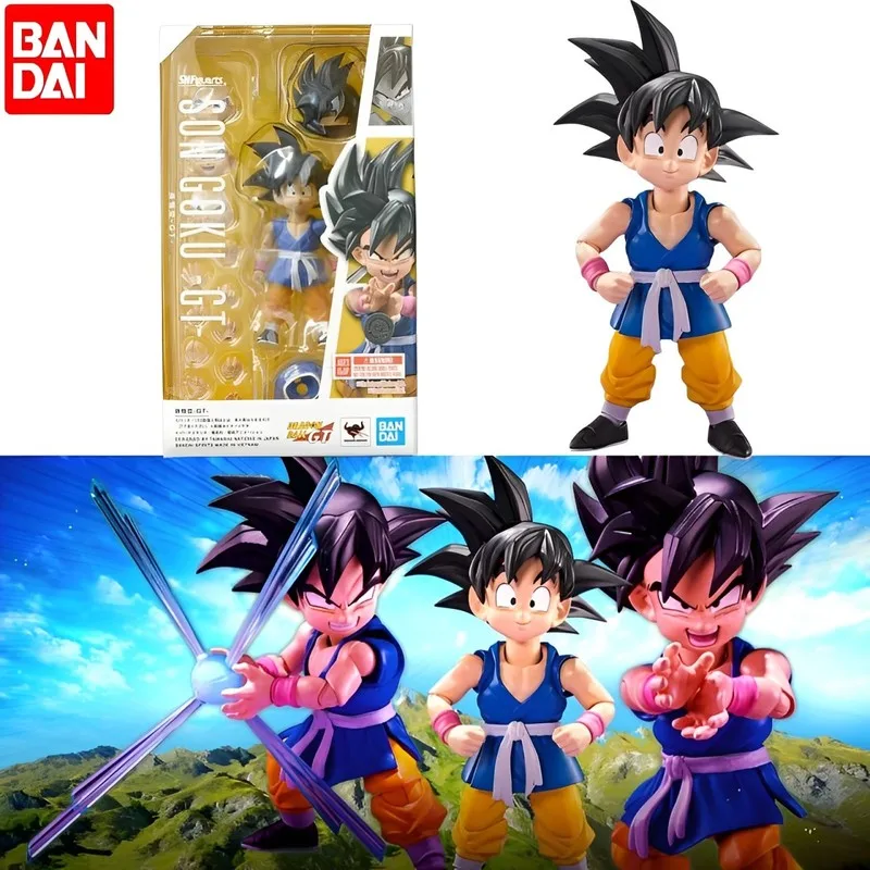 

2024new Original In Stock Bandai Dragon Ball Gt S.h.figuarts Son Goku Kid Kamehameha Anime Figure Action Model Figurals Gift Toy