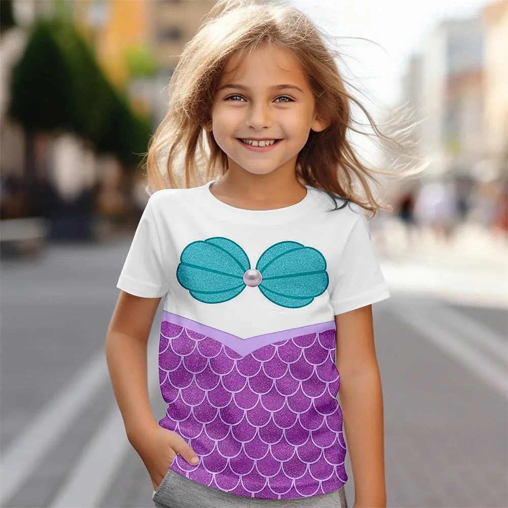 Funny Baby Girl T-Shirt Summer Casual Comfortable Breathable Short Sleeve 3d Printed Fun Girls' T-Shirt Children'sclothing