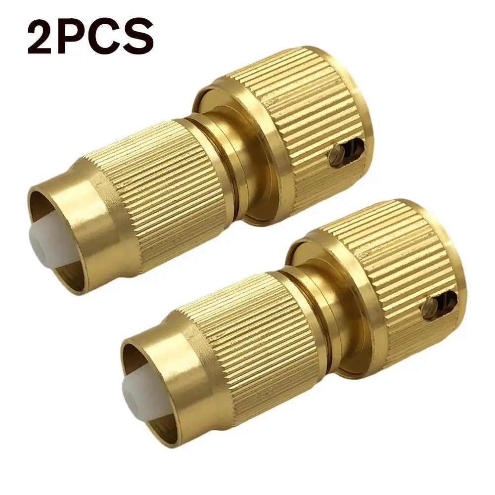 

2pcs Aluminum Alloy Quick Joint Connector Adapter Garden Hose Connection System For Watering Irrigation Adapter