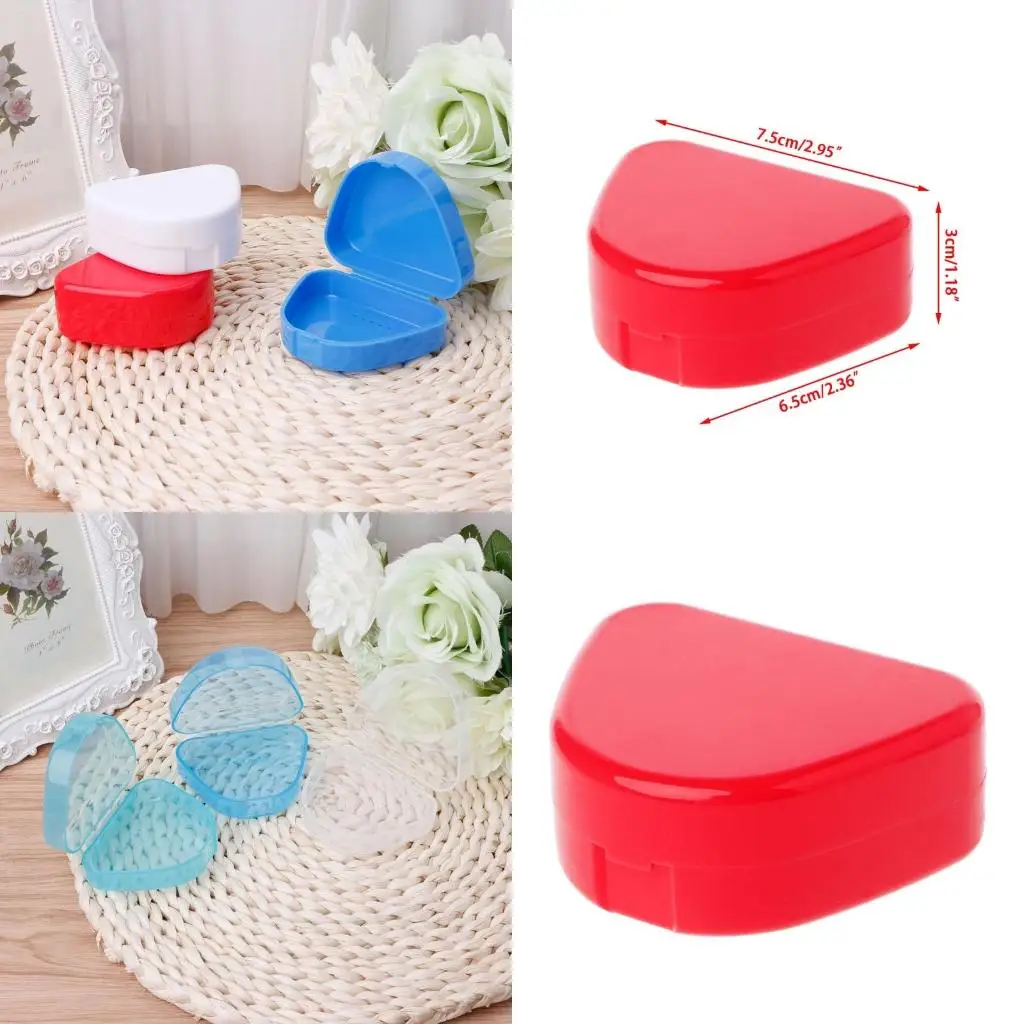 

Dental Orthodontic Retainer Denture Bath Mouthguard Storage Box for Case Tray high quality