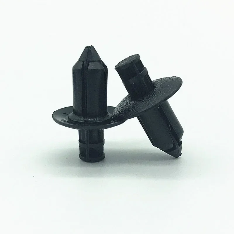 

50Pcs Universal Auto Fairing Trim Panel Fastener Clips Plastic Rivets Retainer 8mm Hole Car Push Clips