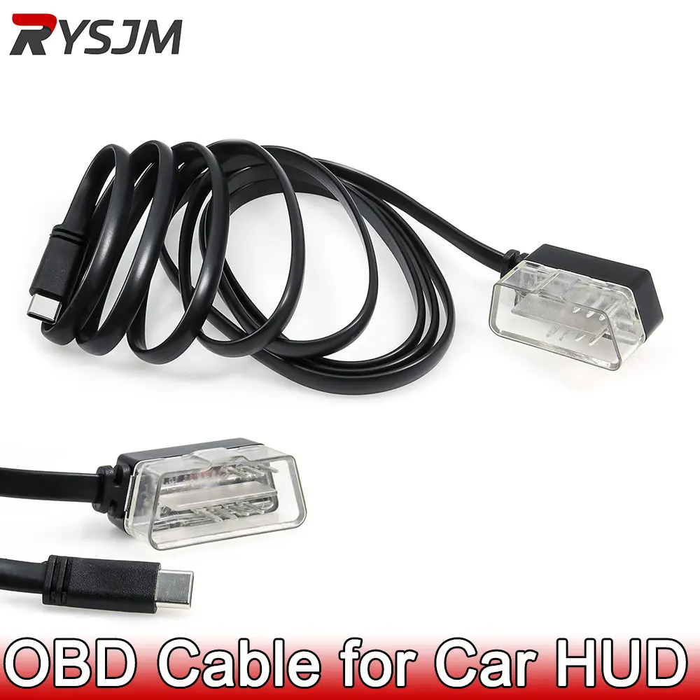 1pc OBD II OBD2 7 Pin to Mini USB Connecting Cable Diagnostic Adaptor Wire for Car HUD Head up Display OBD2 Connection Cable