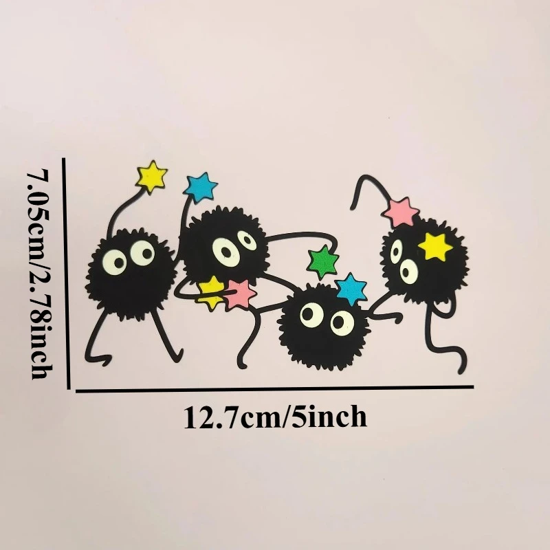 1pc Soot Sprite Anime Car Stickers Waterproof for Auto Window Trunk Motorcycle Fuel Tank Laptop Universal JDM Vinyl Decals