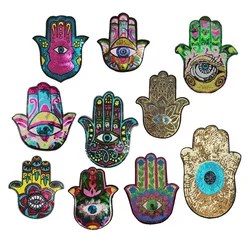 Large Sequins palm Eyes badge Patch For Clothes Iron On Garment Accessories DIY Hand Embroidered Applique Decoration Patches