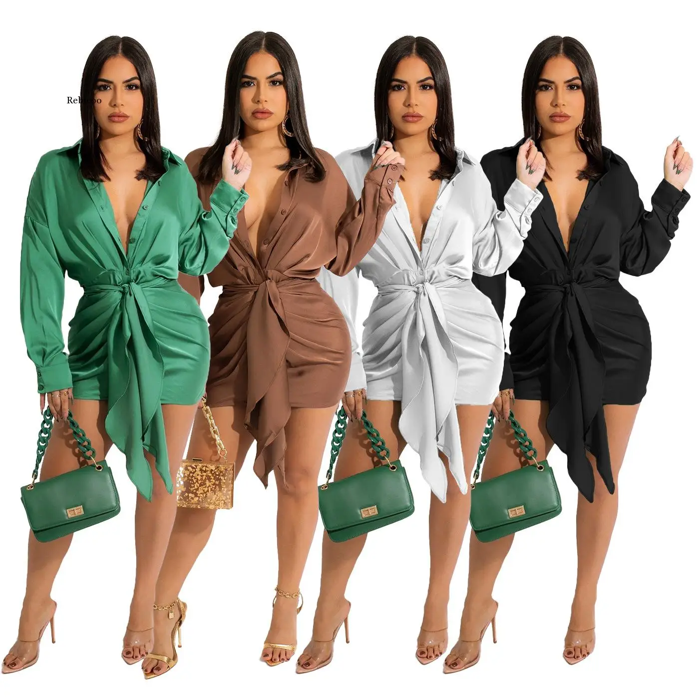 Kobiety Solid Color z długim rękawem V Neck Strappy Romper jesień egzotyczne obcisłe eleganckie do klubu na imprezę Luxury Fashion Sexy body 2022