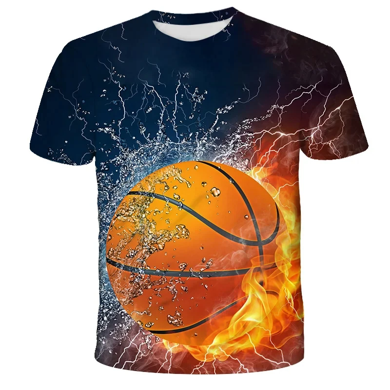2025, Kinderkleidung für Kinder, 3D-Druck, Flamme, Fußball, Grafik-T-Shirts, Sommer, kurze Ärmel, Rundhalsausschnitt, Tops, T-Shirts für Kinder – Detail 11