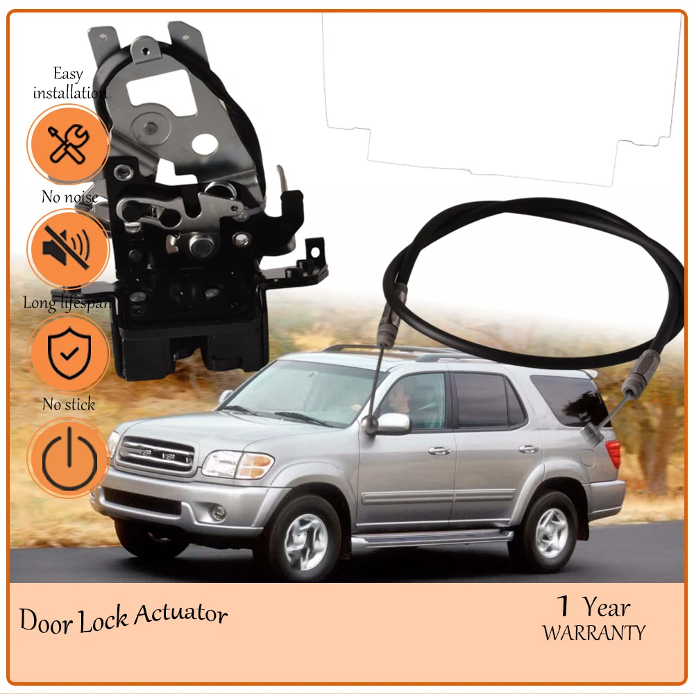

Seal-Clamped Liftgate Lock Actuator Trunk Latch with Cable Fit 2001-2007 Toyota Sequoia 4.7L oem 931-861,693010C010,69301-0C010