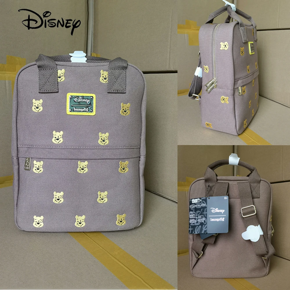 Genuine Disney Loungefly Winnie The Pooh Cartoon Summer Travel Backpack Double Shoulder Backpack Computer Storage Bag Gift