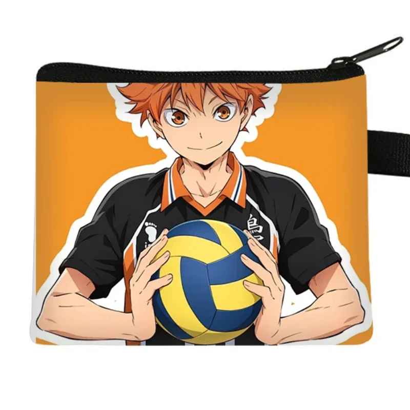 Haikyuu!! Karasuno High School Wallet for Children Coin Purse Polyester Zip Change Purse Mini Wallet Kids Girl Women For Gift